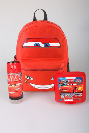 Lisanslı Cars Brick Champion's Colleciton 32 Cm Tek Bölmeli Küçük Boy Anaokul Çantası,Beslenme Kabı,Matara Seti