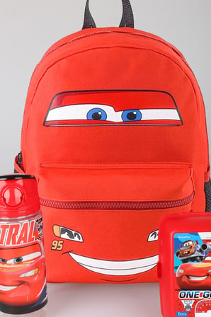 Lisanslı Cars Brick Champion's Colleciton 32 Cm Tek Bölmeli Küçük Boy Anaokul Çantası,Beslenme Kabı,Matara Seti