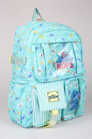 Lisanslı Stitch "Urban Aloha Collection" Özel Tasarım Büyük Boy Okul Çantası ve Kalem Çantası Seti