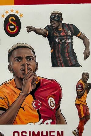 Lisanslı Galatasaray "Victor Osimhen" Sticker Sheet 