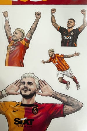 Lisanslı Galatasaray "Mauro Icardi" Sticker Sheet 