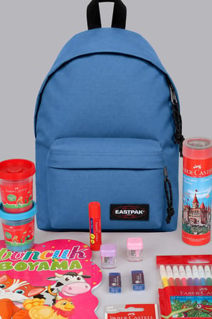 x Dekomus , Orjinal Eastpak & Faber Castell Orbit 33 Cm XS Mini Okul Çantası ve Hobi Kırtasiye Seti