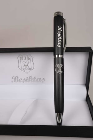 Lisanslı Beşiktaş Ahşap Kutulu Tükenmez Premium Kalem