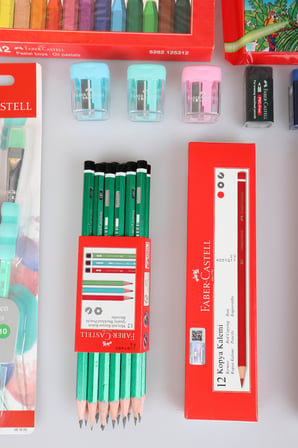 Orjinal Faber-Castell Premium 102 Parça Boyama Seti Pastel Boya,Boyama Kitabı,Sulu Boya,Oyun Hamuru