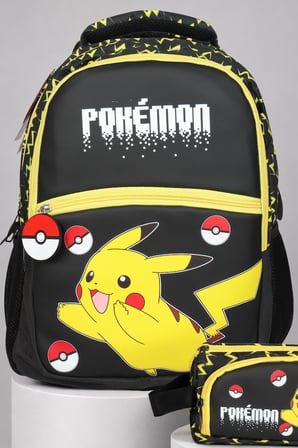Lisanslı Pokemon Electric Shadow Collection Büyük Boy Okul Çantası ve Kalem Çantası