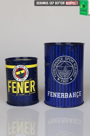 Lisanslı Fenerbahçe Orta ve Küçük Boy Kumbara Seti Dekomus Cep Defteri Hediyeli