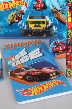 Lisanslı Hot Wheels Kalem Çantası,Geçmeli Kalem,Not Defteri,Kurşun Kalem,Silgi ve Kalemtraş Seti
