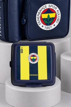 Lisanslı Fenerbahçe Navy Legacy Collection Beslenme Çantası,Beslenme Kabı,500 ML Matara Seti