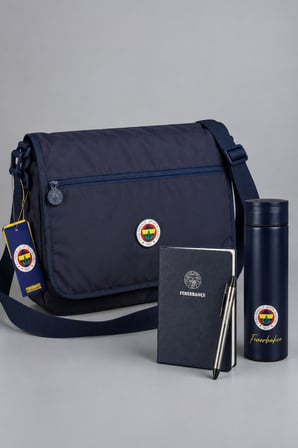 Lisanslı Fenerbahçe Ofis Seti Laptop Çantası,500 ML Çelik Termos,Ajanda ve Tükenmez Kalem
