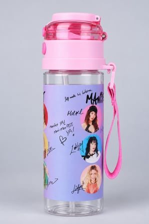 x Dekomus Lisanslı Manifest Toz Pembe Collection Çift Fonksiyonlu 500 ML Tritan Matara