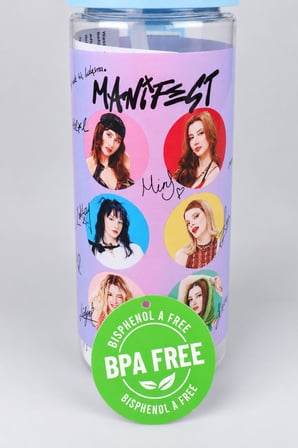 x Dekomus Lisanslı Manifest Toz Pembe Collection Çift Fonksiyonlu 500 ML Tritan Matara
