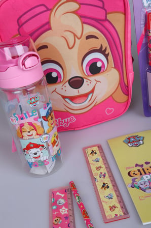 x Dekomus Lisanslı Paw Patrol Beslenme Çantası,Beslenme Kabı,Matara ve Kırtasiye Seti