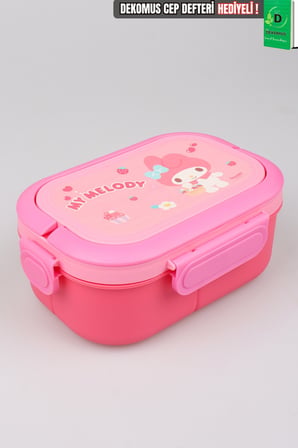 x Dekomus Lisanslı My Melody 3 Bölmeli Beslenme Kabı / Lunch Box 