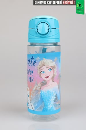 Yeni Sezon Elsa Frozen 500 ML Tritan Matara ve Dekomus Cep Defteri