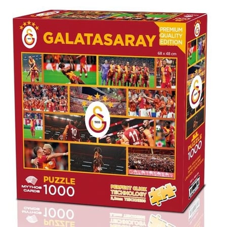 Lisanslı Galatasaray Yeni Sezon 1000 Parça Puzzle Takım ve Dekomus Cep Defteri Seti