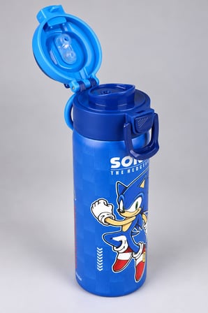 x Dekomus Lisanslı Sonic Küçük Boy Anaokul Çantası ve 600 ML Çift Fonksiyon Kapaklı Çelik Matara Seti