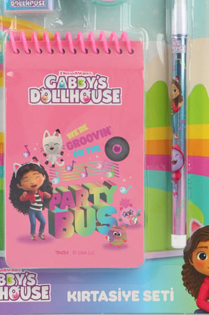 Lisanslı Gabby’s Dollhouse 4'lü Kırtasiye Seti Dekomus Cep Defteri Hediyeli