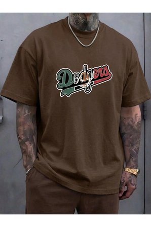 Erkek Dodgers Baskılı Tasarım Tshirt
