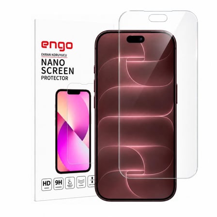 Apple iPhone 18 Pro Max İle Uyumlu Ekran Koruyucu A3717 Nano Parlak 9H Kırılmaz Esnek Cam Çizilmeye Dayanıklı Şeffaf