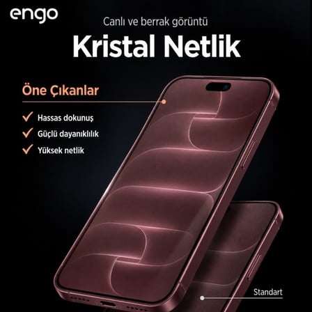 Apple iPhone 18 Pro Max İle Uyumlu Ekran Koruyucu A3717 Nano Parlak 9H Kırılmaz Esnek Cam Çizilmeye Dayanıklı Şeffaf