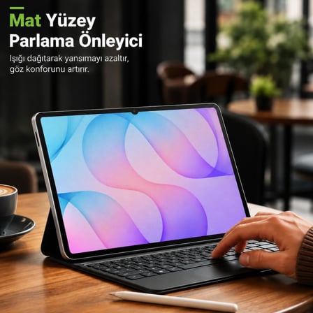 Samsung Galaxy Tab S12 Plus İle Uyumlu Mat Ekran Koruyucu 12.6 İnç SM-X840 Parmak İzi Bırakmayan Yansıma Ve Parlama Önleyici Koruma, 9H Kırılmaz Esnek Nano Cam