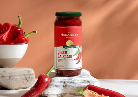 Hasanbey Ev Yapımı Tatlı Biber Salçası 500 gr
