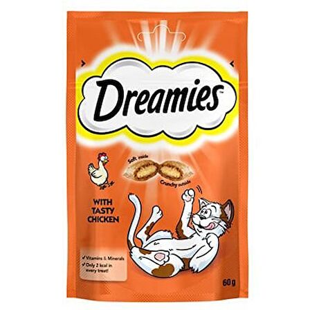 Dreamies İçi Dolgulu Tavuklu Kıtır Kedi Ödül Maması 60 Gr