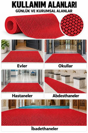 ZMat Yıldız Paspas Kaydırmaz PVC Banyo Duş Havuz Islak Zemin 5 mm 3,46 kg/m2