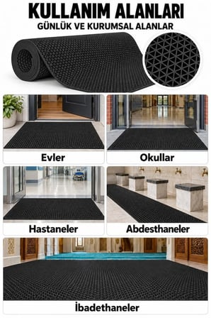 ZMat Yıldız Paspas Kaydırmaz PVC Banyo Duş Havuz Islak Zemin 5 mm 3,46 kg/m2