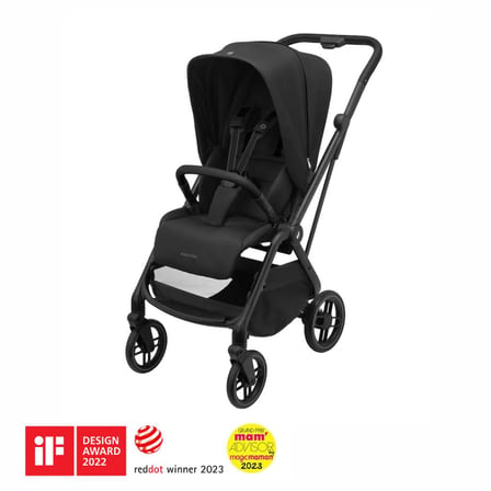Maxi-Cosi Leona2-Coral Slide Pro Tek Elle Katlanabilen Çift Yönlü Seyahat Sistem Bebek Arabası Black