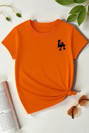 Unisex Los Angles Baskılı LA Tasarım Tshirt