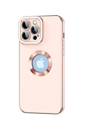 Apple iPhone 14 Pro Max Kılıf  Kamera Korumalı Logo Çevresi Halka Tasarım Lüx Kapak