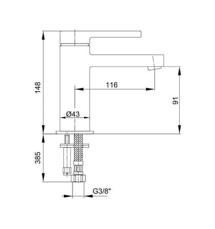 E.c.a. Mina 102108920h Lavabo Bataryası Krom
