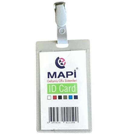 Mapi Kart Poşeti Klipsli Diket 54X89Mm Krem ve ipi 6 şar adet 004397