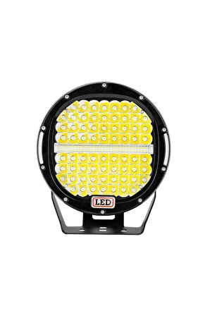 128 Ledli Siyah Çerçeve 300w Off Road Led Sis Farı Su Geçirmez 12v 24v Yuvarlak Çalışma Lambası