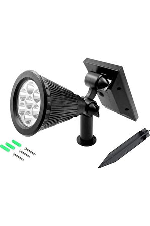 Unichrome Modlu 7 Led Solar Güneş Enerjili Kazıklı Çim & Bahçe Aydınlatma Armatürü Rgb 7 Renk