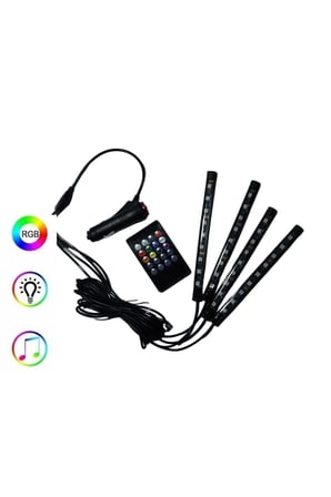 4 Parçalı Uzaktan Kumandalı Ayak Altı Aydınlatma 48 Led Atmosfer Işık Ledi