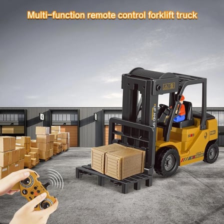 İnwelt Uzaktan Kumandalı Forklift Oyuncağı 1/64 Ölçekli Şarjlı Sesli Işıklı