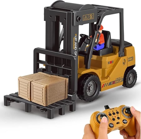 İnwelt Uzaktan Kumandalı Forklift Oyuncağı 1/64 Ölçekli Şarjlı Sesli Işıklı