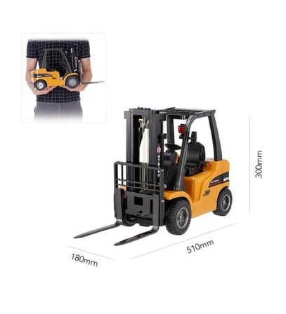 İnwelt Uzaktan Kumandalı Forklift Oyuncağı 1/64 Ölçekli Şarjlı Sesli Işıklı