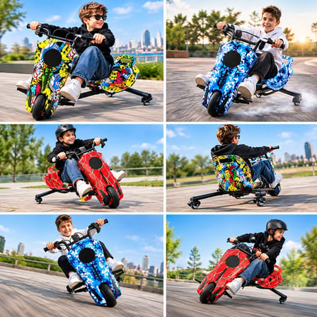 İnwelt Drift Car Bluetooth Hoparlörlü Graffiti Desenli Drift Scooter