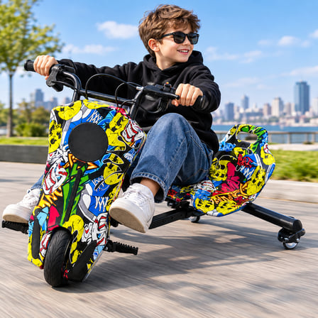 Drift Car Bluetooth Hoparlörlü Graffiti Desenli Drift Scoote