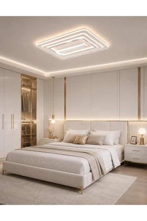 akıllı tavan ayarlanabilir klima modu ayarlanabilir renk ayarı ve dimmer özelliği beyaz panel