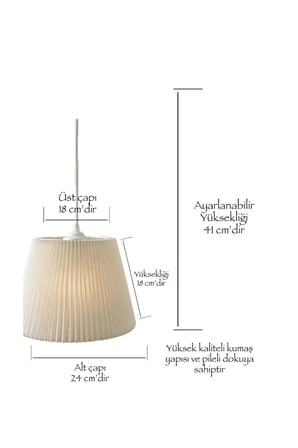 Modern pilise detaylı sarkıt tekli avize