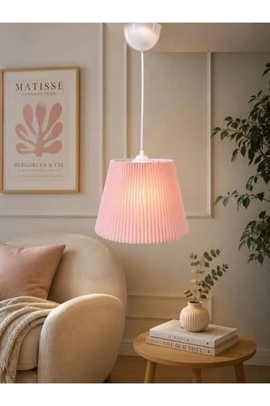 Modern pilise detaylı sarkıt tekli avize
