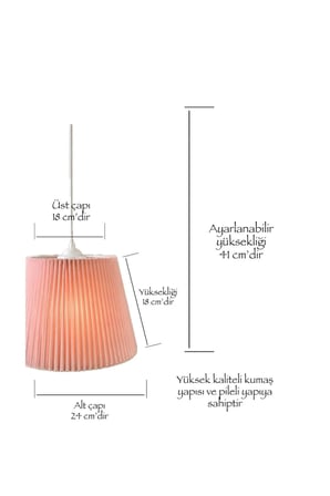 Modern pilise detaylı sarkıt tekli avize