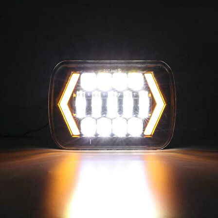 5"x 7" 55W Melek Göz H4 Jeep Cherokee XJ Toyota Celica LED Kare Far 240SX S13 Oto Far