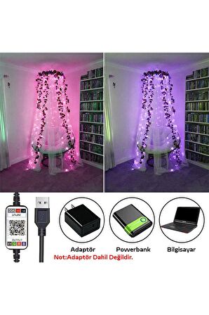 10mt 100 Led usb Rgb Bluetooth Telefonla Kontrol Edilen Usb Led Lamba Ios-android