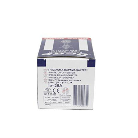 Opaş 1x25a 0-1 Aç-Kapa Kilitli Pako Şalter