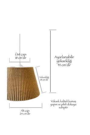 Modern pilise detaylı sarkıt tekli avize